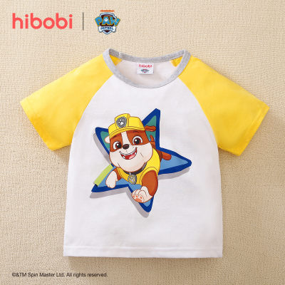 hibobi x PAW Patrol Toddler Boys Cute Printing Cotton Contrast Colored Summer T-shirt