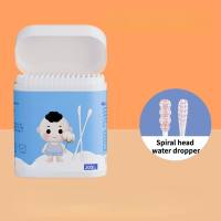 Baby cotton swab baby disposable ear spoon pure cotton swab oral cleaning ear digging newborn children nose  Multicolor