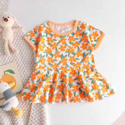 2022 neues Sommerkleid für Mädchen, modisches Baby-Prinzessinnenkleid, kleiner Säuglingsrock im koreanischen Stil, lässiges Nachthemd