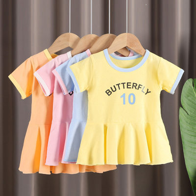2022 neues Sommerkleid für Mädchen, modisches Baby-Prinzessinnenkleid, kleiner Säuglingsrock im koreanischen Stil, lässiges Nachthemd