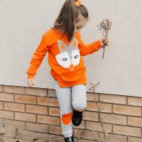 2-piece Fox Pattern Sweatshirt & Pants for Girl  Orange