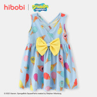 هيبوبي x سبونجبوب فستان بناتي لطيف حلو مطبوع عليه رسوم كرتونية - Hibobi