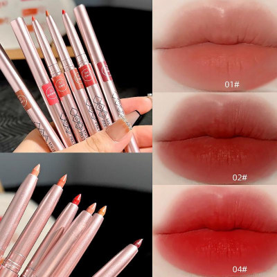 MK stylo à lèvres rotatif imperméable à l'eau durable mat femelle crochet ligne rouge à lèvres maquillage