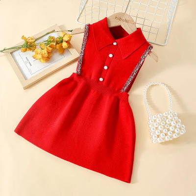 Toddler Girl Solid Color Sleeveless Dress