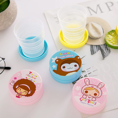 Cartoon foldable water cup retractable cup creative water cup portable children's cup
