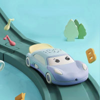 Baby chewable cartoon car music toy mobile phone  Blue