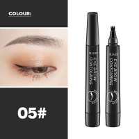 SUAKE Four Fork Wild Eyebrow Pen is waterproof, sweat resistant, and non smudging, simulating distinct roots and liquid eyebrow pens  Black