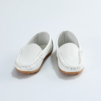 Toddler Boy Solid Color Slip-on Flat Shoes  White