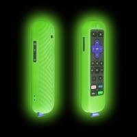 SHEIN pour télécommande TCL ROKU housse de protection 3600R/3900 coque cutanée douce anti-chute lumineuse  Multicolore