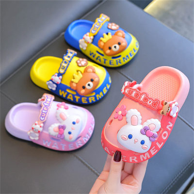 Sandales à imprimé animal ours pour enfants
