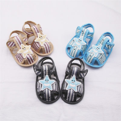 Baby Star Stripe Soft Sole Sandals