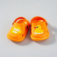 Zapatillas antideslizantes con estampado de animales de dibujos animados para niños  naranja