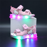 Leuchtende Sandalen mit Hello Kitty-Cartoon-Motiv für Kinder  Rosa