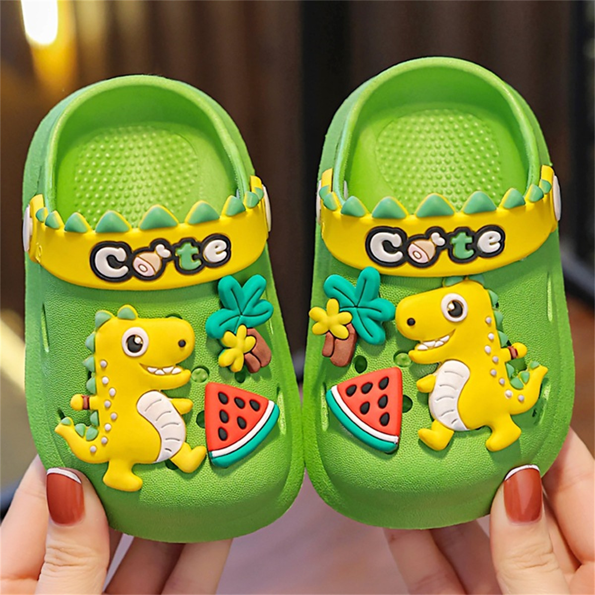 Children s Watermelon Dinosaur Crocs Slippers