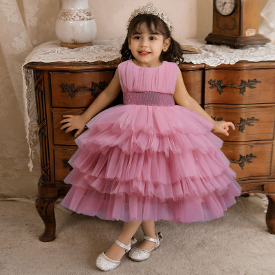 Toddler Girl Sweet Cute Mesh Hem Cupcake Dress