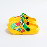Toddler Fruit and Letter Pattern Crocs  Yellow