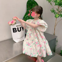 Girls Summer Dresses 2024 New Korean Style Western Style Children's Skirts Summer Children's Clothes Little Girls Princess Dress Trendy  Pink