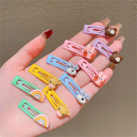 Children's 10-piece set of cartoon animal pattern hair accessories  Multicolor