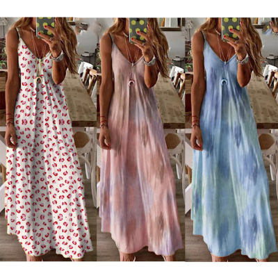 Dünnes Kleid für Damen mit Digitaldruck