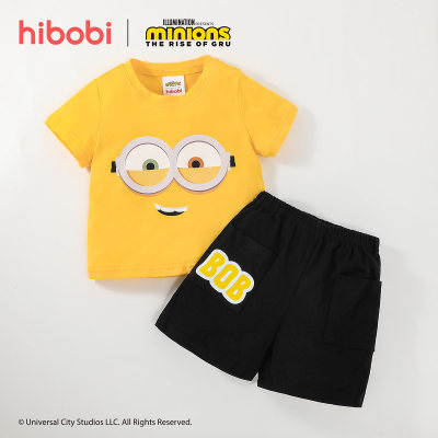 Minions × hibobi Boy Baby Printed Yellow Top Black Trousers Suit