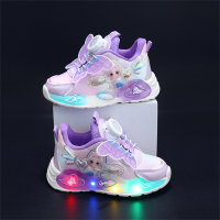 Children's rotating buckle butterfly wings luminous sports shoes  Purple