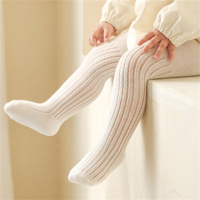 Baby Girl Pure Cotton Solid Color Seamless Pantyhose