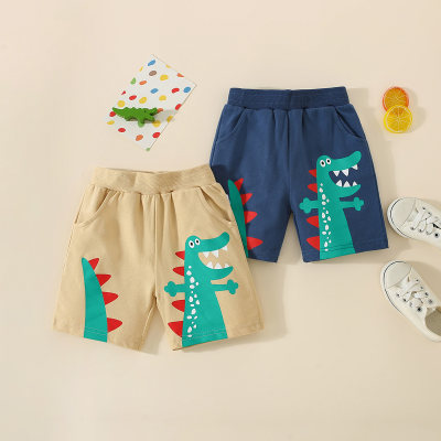 Toddler Boy Pure Cotton Dinosaur Printed Shorts