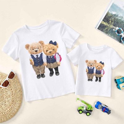 Sweet Cartoom Pattern Print Matching Tees for Brother and Me