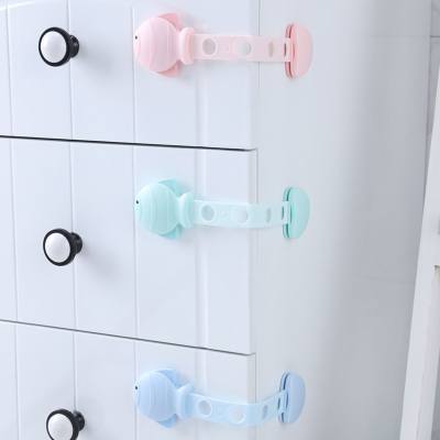 Creative multifunctional child safety lock baby anti-pinch drawer lock toilet cabinet door lock buckle rotary switch