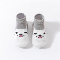 Toddler Cute Animal Print Soft Sole Toddler Shoes  Gray