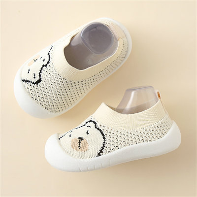 Sapatos infantis Flyknit com padrão de urso para bebês