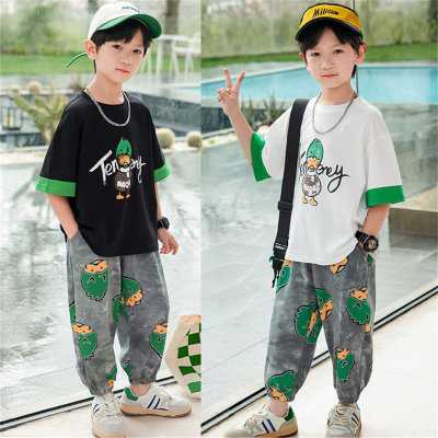 Boys suits summer middle and large children's clothes handsome boys sports