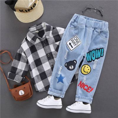 Hot-selling spring and autumn boys' denim trousers and children's clothing manufacturers directly approve children's trousers spring and autumn style baby jeans trendy