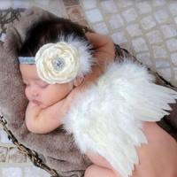 Photographie pour enfants ailes d'ange accessoires de studio photo pour bébé  blanc