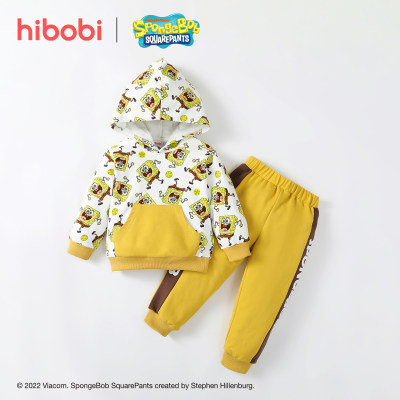 SpongeBob SquarePants × suéter hibobi y pantalones con estampado de letras