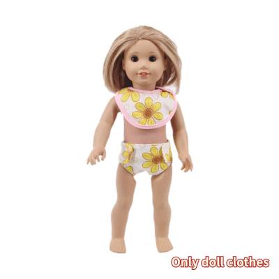 18 inch American Girl Doll Accessories Underwear 43cm Xiafu Doll Underwear Bib Towel Set