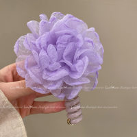 Cordon de téléphone à fleurs pour enfants, attache pour cheveux, corde à cheveux tressée  Violet