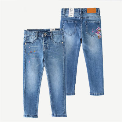 Hohe taille mädchen jeans komfortable haut-freundliche lose modische trendy marke alle-spiel