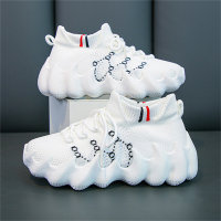 Zapatos de coco para niños Zapatos deportivos voladores transpirables de malla  Blanco