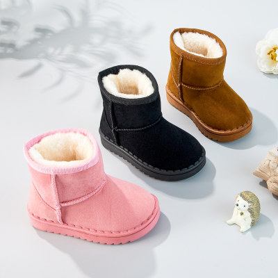Toddler Solid Color High-top Snow Boots
