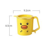 Little yellow duck infant children 304 stainless steel tableware newborn baby cartoon anti-fall not hot with handle soup bowl  Multicolor