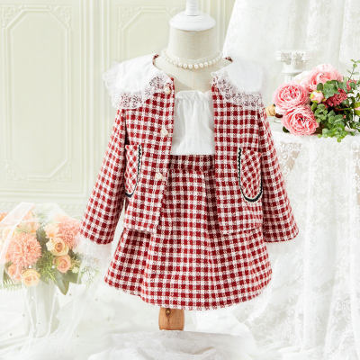 2-Piece Toddler Girl Fashion Trendy Ladylike Style Tops & Skirt Suit Without White T-shirt
