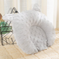 Baby Pure Cotton Solid Color Cartoon Style Pillow  Gray
