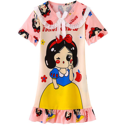 Short-sleeved summer little girl princess nightdress summer dress