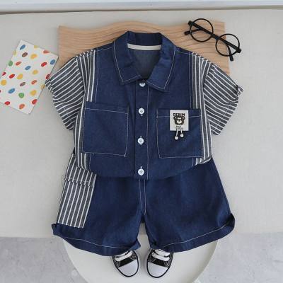 Children's short-sleeved suits boys casual baby summer children's clothing girls shorts baby