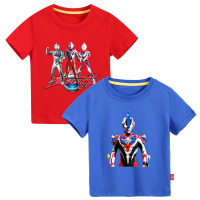 Camisetas infantis de verão de manga curta para meninos e meninas camisas de desenho animado  Multicolorido