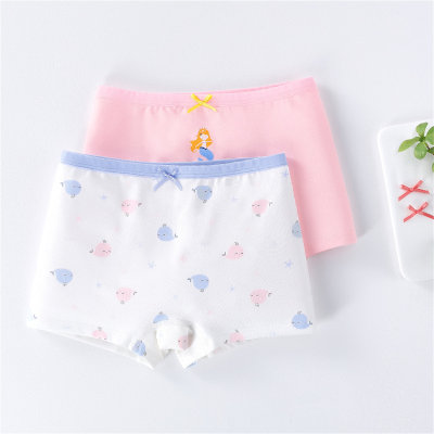 Pantalones Boxer de algodón para niñas, ropa antibacteriana para niños, dibujos animados para niños medianos y grandes