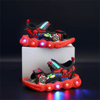 Children's Spider-Man Luminous Anti-slip Sandals  Red