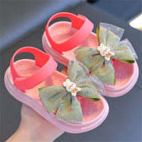 Children's mesh bow beach shoes sandals  Pink
