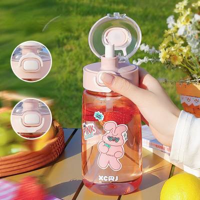 700ml large capacity children's water replenishment plastic cup portable student handy cup female summer sports water cup